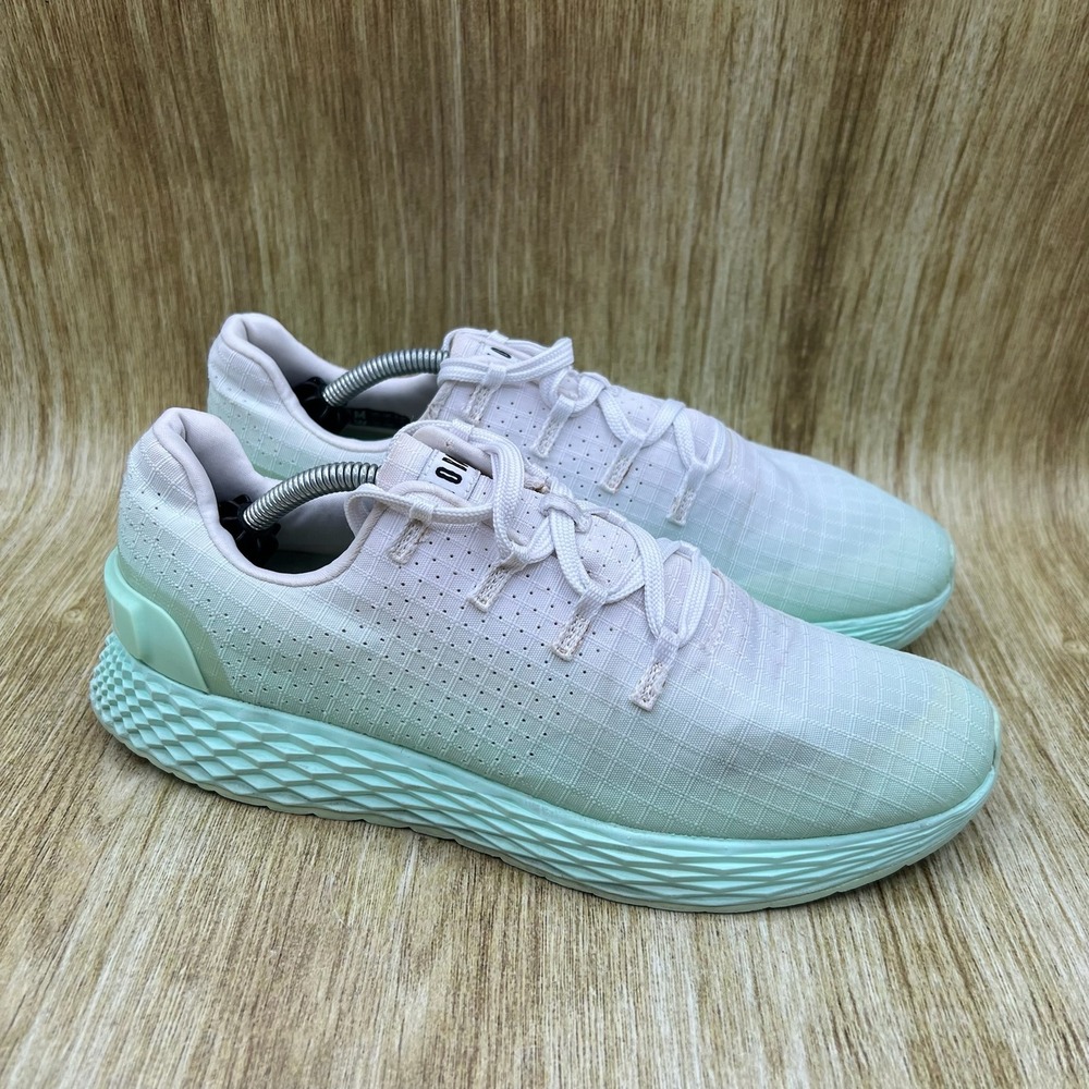 NOBULL Ripstop Runner Women's Size 8.5 White Mint Ombre Training Shoes Sneakers
